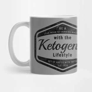 Retro Ketogenic Lifestyle Design Black Mug